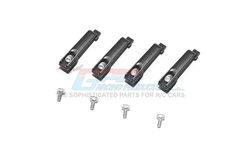 R/C Scale Accessories : Aluminum Door Handle For Traxxas TRX-6 Mercedes-Benz G63 (88096-4) - 4Pc Set Black