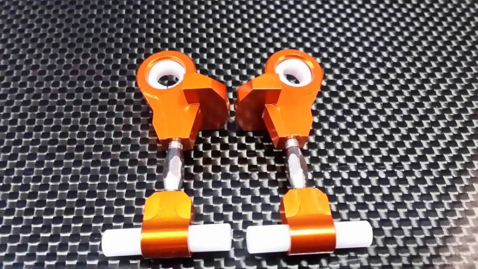 Tamiya TT-02 Aluminum Front Adjustable Upper Arm - 1Pr Orange