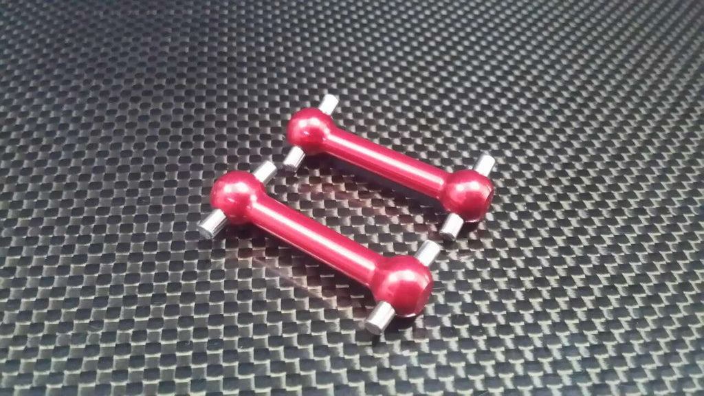 Tamiya TT-01 & TT-02 Aluminum Front/Rear Dog Bone (31mm) - 1 Pr Red