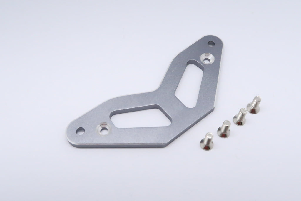 Tamiya TT-01 Aluminum Front Bumper Thick 3mm - 1Pc Gray Silver