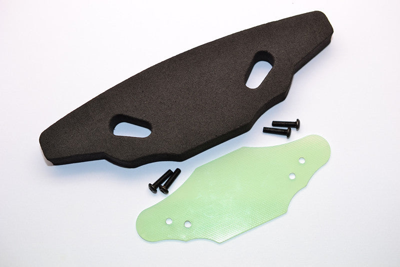 Tamiya TT-02 Front Urethane Foam Bumper With Fibre Plate - 1 Set Black