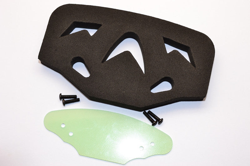 Tamiya TT-02 Rear Urethane Foam Bumper With Fibre Plate - 1 Set Black