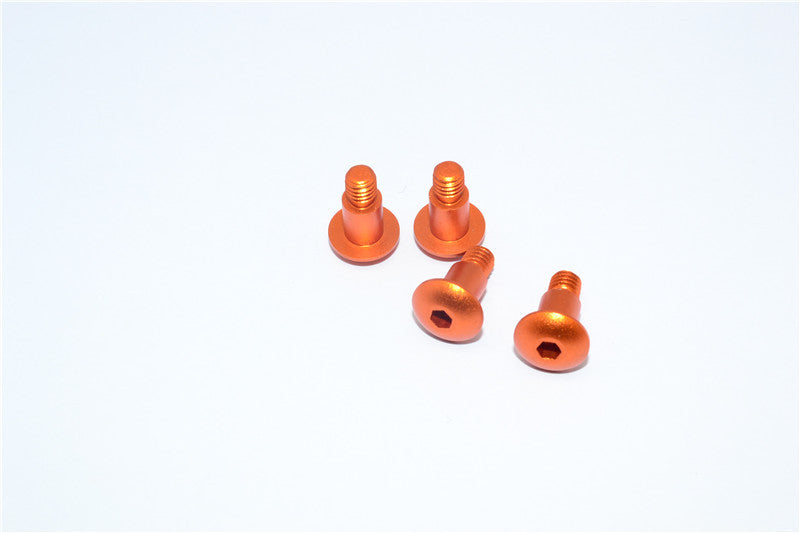 Tamiya DF02 & TT02B Aluminum King Pin Screws - 4 Pcs Set Orange