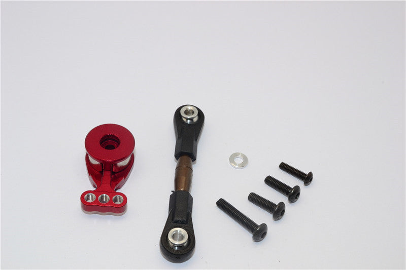 Tamiya TT02B Aluminum Hi-Torque Servo Saver 23T With Steel Tie Rod - 1 Set Red