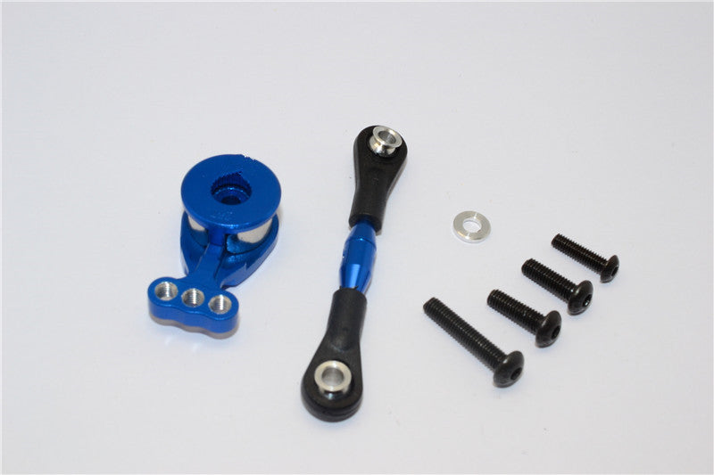 Tamiya TT02B Aluminum Hi-Torque Servo Saver 24T With Aluminum Tie Rod - 1 Set Blue