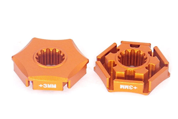 Traxxas X-Maxx 4X4 Aluminum Wheel Hex Claw (+3mm) - 2Pcs Orange