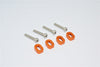 Aluminum Shims & Stainless Steel Screws For Traxxas 1:5 X Maxx 6S / X Maxx 8S / XRT 8S Monster Truck Upgrades - 1 Set Orange