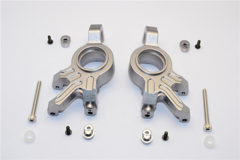 Traxxas X-Maxx 4X4 Aluminum Front Knuckle Arms - 1Pr Gray Silver