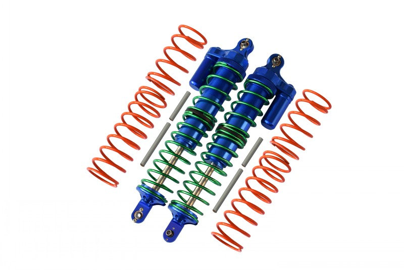 Traxxas X-Maxx 4X4 Aluminum Front/Rear Adjustable Spring Shocks - 1Pr Blue