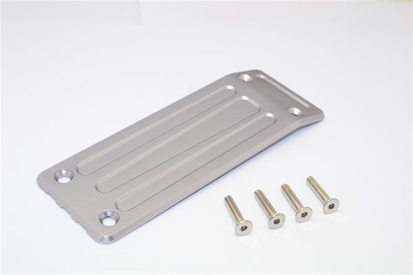 Traxxas X-Maxx 4X4 Aluminum Rear Skid Plate - 1Pc Set Gray Silver