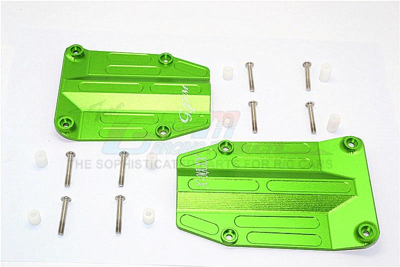 Traxxas X-Maxx 4X4 Aluminum Centre Skid Plate - 2Pc Set Green