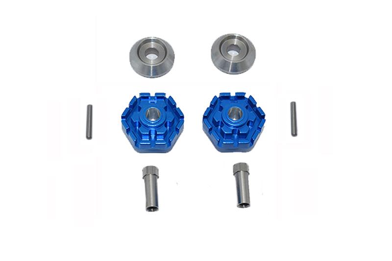 Traxxas 1/10 Maxx 4WD Monster Truck Aluminum Wheel Hub Hex (+10mm) - 8Pc Set Blue