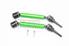 Traxxas 1/10 Maxx 4WD Monster Truck Harden Steel + Aluminum Front Or Rear Adjustable CVD Drive Shaft - 1Pr Set Green