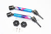 Traxxas 1/10 Maxx 4WD Monster Truck Harden Steel + Aluminum Front Or Rear Adjustable CVD Drive Shaft + Hex Adapter (Splatter Paint Version 1) - 1Pr Set Splatter