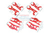 Traxxas 1/10 Maxx 4WD Monster Truck Aluminium Full Suspension Arm Set (Front + Rear & Upper + Lower Arms) - 56Pc Set Red