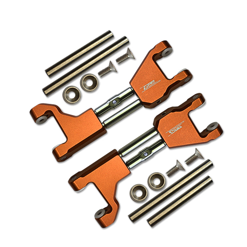 Stainless Steel+ Aluminum Supporting Mount With Front Or Rear Upper Arms For Traxxas 1/10 Maxx With WideMAXX Monster Truck 89086-4 - 14Pc Set Orange