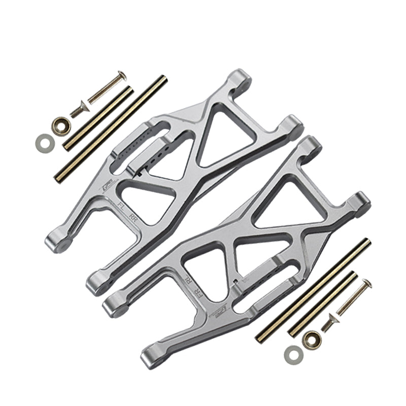 Aluminium Front Or Rear Lower Arms For Traxxas 1/10 Maxx With WideMAXX Monster Truck 89086-4 - 14Pc Set Silver