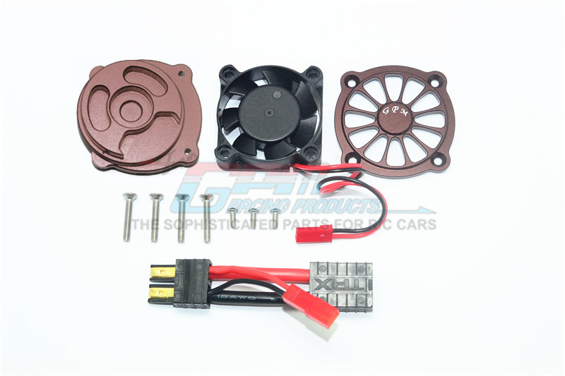 Traxxas Unlimited Desert Racer 4X4 (#85076-4) Aluminum Motor Heatsink With Cooling Fan - 1 Set Brown