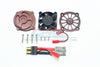 Traxxas Unlimited Desert Racer 4X4 (#85076-4) Aluminum Motor Heatsink With Cooling Fan - 1 Set Brown