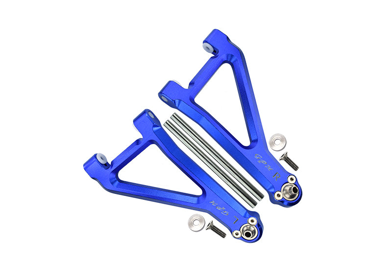 Traxxas Unlimited Desert Racer 4X4 (#85076-4) Aluminum Front Upper Suspension Arm - 8Pc Set Blue