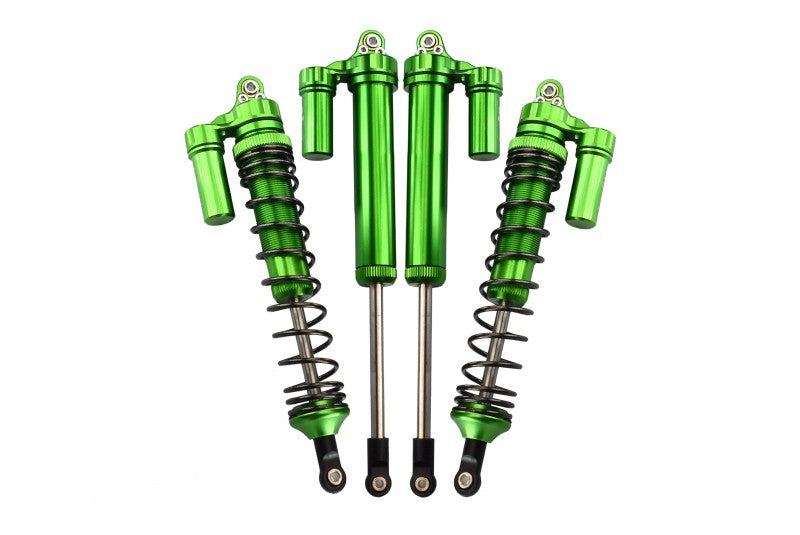 Traxxas Unlimited Desert Racer 4X4 (#85076-4) Aluminum Rear L-Shape Piggy Back Damper - 4Pc Set Green