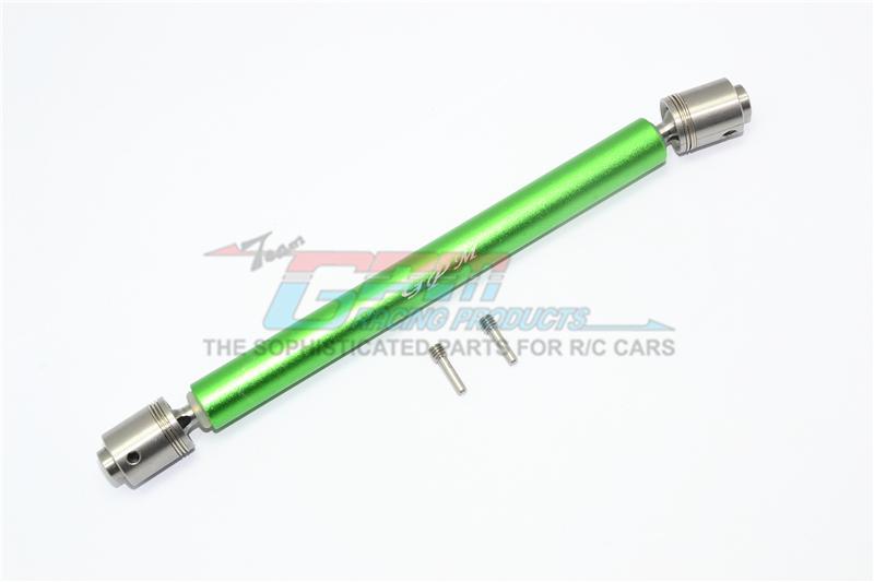 Traxxas Unlimited Desert Racer 4X4 (#85076-4) Stainless Steel #304 + Aluminum Rear Drive Shaft - 1Pc Set Green