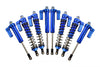 Traxxas Unlimited Desert Racer 4X4 (#85076-4) Aluminum Front+Rear L-Shape Piggy Back Damper - 8Pc Set Blue