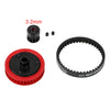 3.2mm Belt Drive Transmission Gears System for 1/10 RC Car Crawler Axial SCX10 & SCX10 II 90046 Upgrade Parts - Red