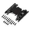 Metal Double Speed Transmission Mount Gearbox Holder for 1/10 RC Crawler Axial SCX10 II UMG10 4WD AXI90075 - 1 Set Black