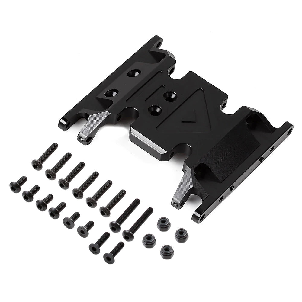 Metal Gearbox Mount Transmission Holder for 1/10 RC Crawler Axial SCX10 II 90046 90047 90075 - 1 Set Black