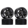 Plastic 1.55" Beadlock Wheel Rim for 1/10 RC Crawler Car Axial 90069 D90 TF2 Tamiya CC01 LC70 MST JIMNY - 4Pc Set Black