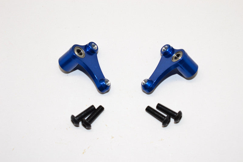 Vaterra Twin Hammers Aluminum Front Multi Mount Rockers Arms With Multi Mounting Holes For Different Ratio - 1 Set Blue