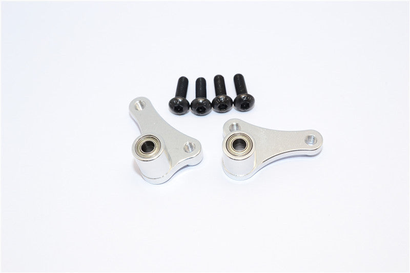 Vaterra Twin Hammers Aluminum Front Multi Mount Rockers Arms With Multi Mounting Holes For Different Ratio - 1 Set Silver