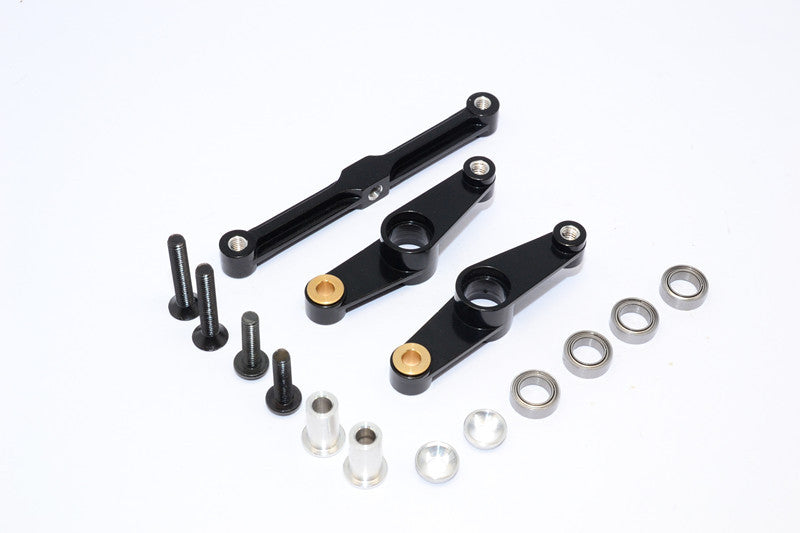 Vaterra 2012 Nissan GTR Aluminum Steering Assembly - 1 Set Black