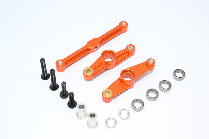 Vaterra 2012 Nissan GTR Aluminum Steering Assembly - 1 Set Orange