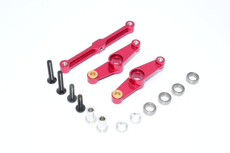 Vaterra 2012 Nissan GTR Aluminum Steering Assembly - 1 Set Red