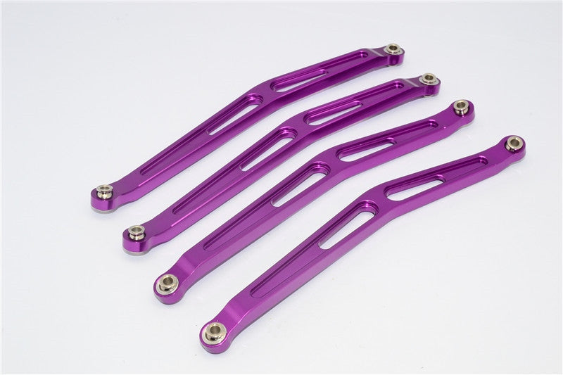 Axial Wraith & RR10 Bomber Aluminum Upper Rock Buggy Links - 4Pcs Set Purple