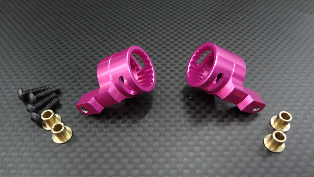 Axial Wraith & RR10 Bomber Aluminum Front C-Hub - 1Pr Pink