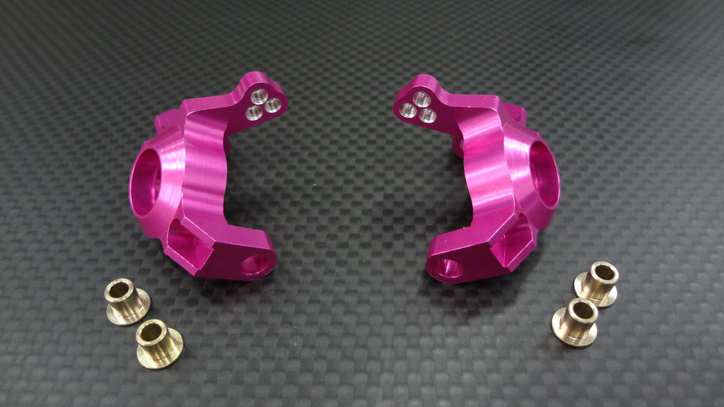 Axial Wraith & RR10 Bomber Aluminum Steering Front Knuckles - 1 Pr Set Pink