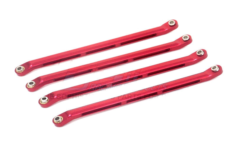 Axial Wraith & RR10 Bomber Aluminum Lower Thread Rod - 4Pcs Set Red