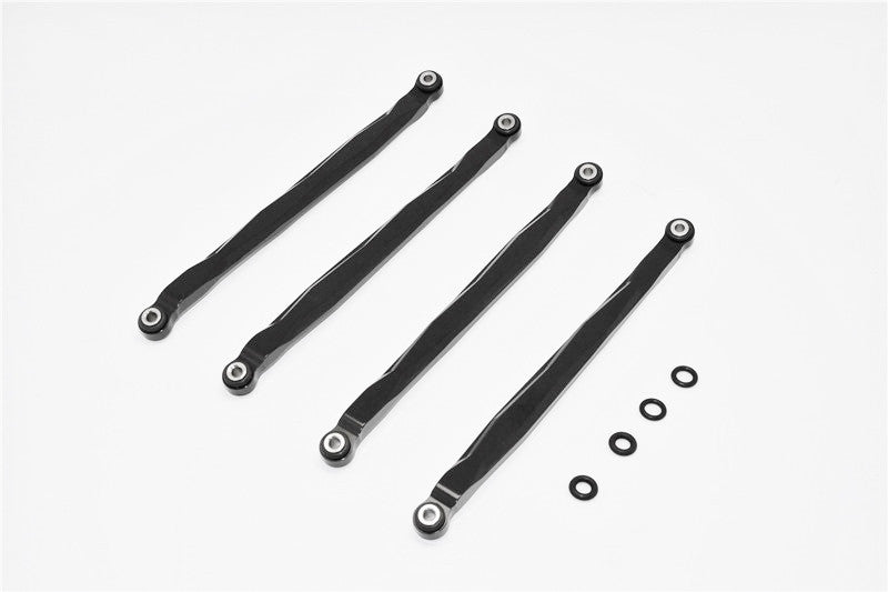 Axial Wraith & RR10 Bomber Aluminum Lower Tube Frame Brace - 4Pcs Set Black