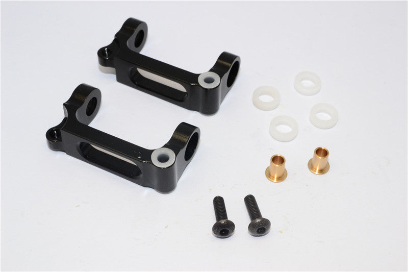 Tamiya WR02C Aluminum Front C-Hub - 1Pr Set Black