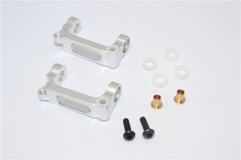 Tamiya WR02C Aluminum Front C-Hub - 1Pr Set Silver