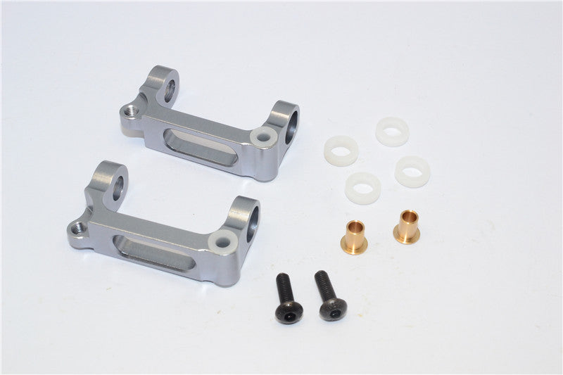 Tamiya WR02C Aluminum Front C-Hub - 1Pr Set Gray Silver