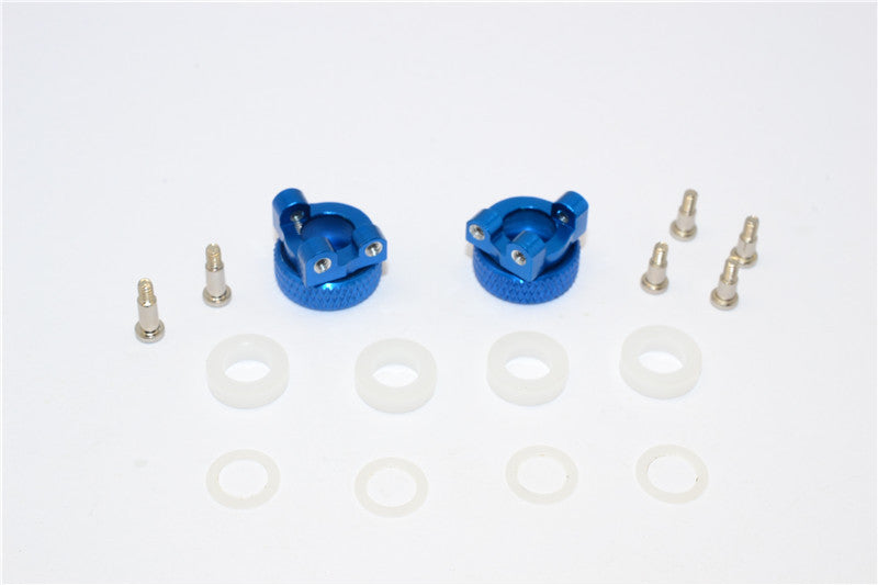 XMods Evolution Touring Aluminum Front Adjustable Knuckle Arm With Delrin Collars & Screws - 1Pr Set Blue