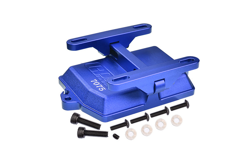 Aluminum 7075-T6 Receiver Box Cover With Electric Adjustment Bracket For 1:5 Traxxas X Maxx 6S / X Maxx 8S / XRT 8S Monster Truck Upgrades - Blue