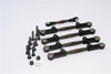 Axial Yeti Spring Steel Completed Anti-Thread Tie Rod With Aluminum Ends - 5 Pcs Set Black