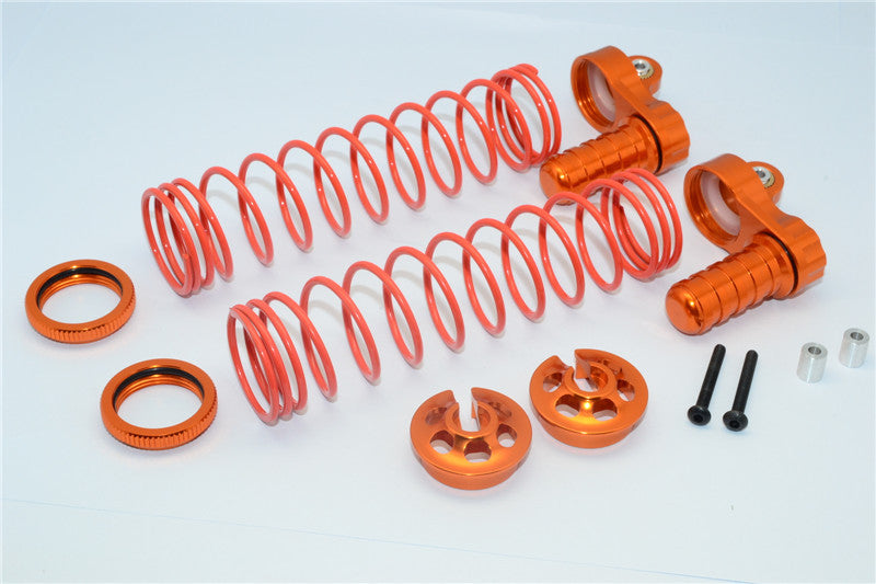 Axial Yeti XL Monster Buggy Aluminum Front/Rear Adjustable L-Shape Damper Components - 1 Set Orange