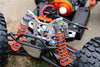 Axial Yeti XL Monster Buggy Aluminum Front/Rear Adjustable L-Shape Damper Components - 1 Set Orange