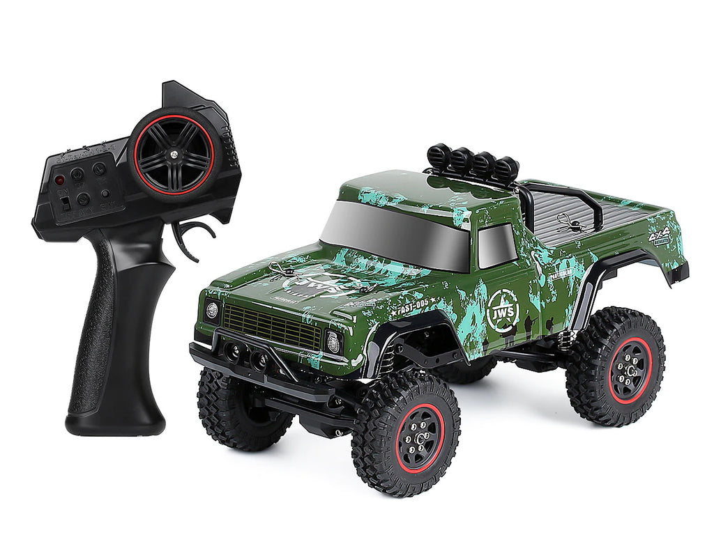 2.4G 1:18 Scale RTR RC Rock Crawler Car Off Road Climbing RC Vehicle Truck Remote Control Pickup RC Car Toy - 1 Set Green